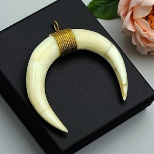 Conjunto de Joyería con Colgante de Cuerno de Animal Hecho a Mano, Chapado en Oro, Ecológico, Estilo Bohemio Unisex para Boda - Product Image 5
