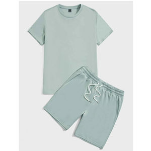 Conjunto deportivo de verano para hombre, de secado rápido, con camiseta de manga corta y pantalones cortos deportivos, conjuntos de verano para hombre, OEM personalizado - Product Image 5