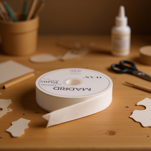 Nastro Intrecciato Bianco da 3,8 cm x 22 m per Artigianato - Product Image 2