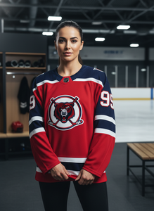 เสื้อฮอกกี้น้ำแข็งแบบยูนิเซ็กซ์สั่งทำพิเศษ ปักลายแบบ Tackle Twill แขนยาว ระบายอากาศได้ดี ผ้าตาข่ายลายพราง ปักชื่อทีม ผลิตจากโพลีเอสเตอร์ 100% - Product Image 5