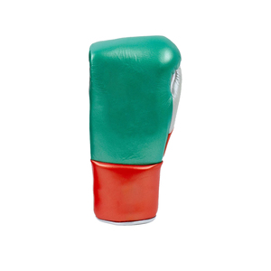 <b>Green</b> Red Leather Boxing Gloves <b>Lace</b>-Up Full Finger Adult Training Gear Breathable Gloves Custom Professional Competition Glove - Product Image 2