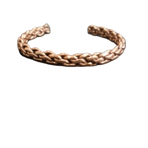 Bracelet de thérapie magnétique en cuivre pur à 99,9 % de haute qualité pour soulager la douleur de l'arthrite, fil torsadé réglable, énergie de santé - Product Image 1