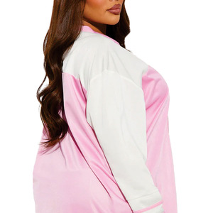 Maillot de football américain blanc et rose en gros, style sportif tendance, chemise de football à manches longues, fournisseur OEM pour femmes, marque privée - Product Image 2