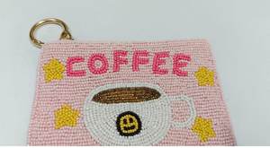 Handmade Embroidered Yellow Rectangular <b>Purse</b> with Beaded Flower Design Textile Craft for Party Use - Product Image 2