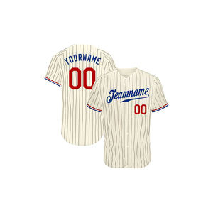 Camisetas de béisbol y sóftbol a rayas personalizadas, ropa deportiva transpirable con logotipo impreso, diseño de sublimación simple para Team Club, venta al por mayor - Product Image 1