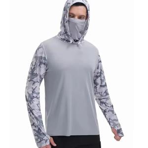 Sudadera de Pesca de Manga Larga con Protección Solar UPF 50+, Impermeable, Transpirable, Cortavientos, de Secado Rápido, con Diseño Personalizado de Camuflaje y Máscara Integrada, Frente Lavado - Product Image 4