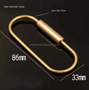 พวงกุญแจทองเหลืองคุณภาพสูงพวงกุญแจกลางแจ้งพวงกุญแจตั้งแคมป์เดินป่าพวงกุญแจอเนกประสงค์ทำจากโลหะในต่างประเทศ - Product Image 2