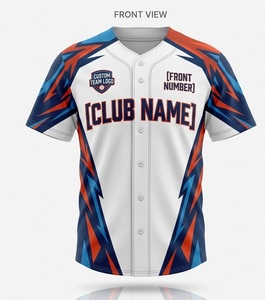 Maillot de baseball personnalisé unisexe, imprimé géométrique sublimé, respirant, manches courtes, 100% polyester [NOM DU CLUB] 00 Regular - Product Image 6