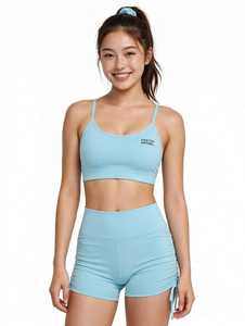เสื้อชั้นในกีฬาโยคะสำหรับผู้หญิง ONE TEN Apparels แบบมีฟองน้ำเสริม รองรับการออกกำลังกาย เสื้อครอปท็อปเนื้อนุ่ม ยืดหยุ่น ระบายอากาศได้ดี เหมาะสำหรับวิ่ง ฟิตเนส และออกกำลังกาย - Product Image 6