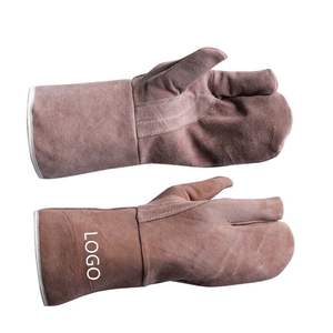 Heat Resistant Fireproof Unlined Palm TIG Multi-Task Welding Work <b>Gloves</b> Cow Split Leather Safety Working <b>Gloves</b> <b>For</b> Welders - Product Image 2