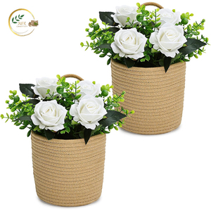 Vase à fleurs en jute sur mesure – Porte-fleurs artisanal écologique avec service OEM pour les acheteurs internationaux - Product Image 2