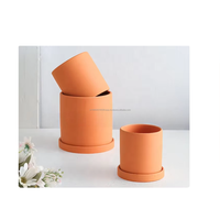 Pot de fleurs en argile orange, décoration d'intérieur, terre cuite, classique, léger, écologique, durable, petit et grand, article très vendu, culture tribale