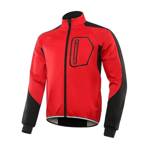 Veste de cyclisme softshell pour homme, coupe-vent, imperméable, thermique, respirante, réfléchissante, pour course à pied, randonnée, veste personnalisée OEM - Product Image 3