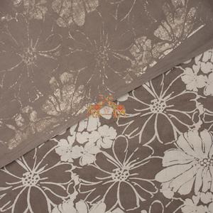 Tela de Algodón Orgánico Puro de Alta Calidad, Tejida a Mano, con Diseño de Flores Grises Kashish, para Decoración del Hogar, Manualidades y Camisas para Niños - Product Image 2