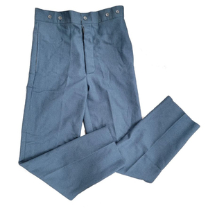 Men's <b>Wool</b> Mounted Trousers Vintage Straight <b>Pants</b> Button Fly American Reproduction Reenactment Enlisted Foot Sky Blue Trousers - Product Image 1