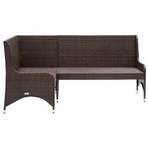 Ensemble de 2 canapés de jardin marron et blanc crème pour l'aménagement extérieur - Product Image 3