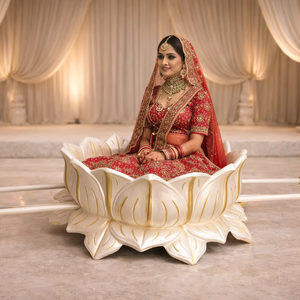 Doli ปาลกินแต่งงานแบบดั้งเดิมที่แกะสลักด้วยมือสำหรับแกรนด์อินทรานไม้สีทองหรูหรา - Product Image 1