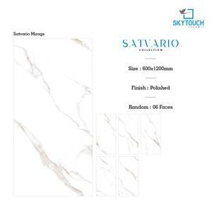 Azulejos con Aspecto de Mármol de 600x1200, Satvario Mirage Blanco, Azulejos de Porcelana Brillante con Aspecto de Roca Pulida para Pisos y Paredes - Product Image 3