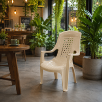Chaise de salon moderne ergonomique, imperméable, empilable, en plastique, non pliable, pour la maison, la chambre et l'hôtel