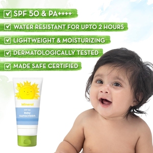 Protector Solar Mineral SPF 50 para Bebés, Marca Privada OEM, Loción Hidratante con Té Verde e Ingredientes Herbales, Venta al Por Mayor - Product Image 4