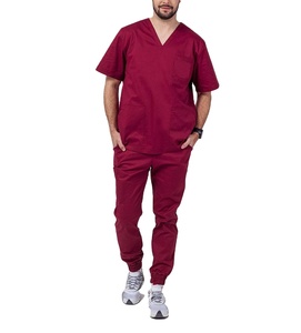 Offre Spéciale – Ensemble de Blouse Médicale Homme Anti-Plis en Jersey Doux 100% Coton – Uniforme d'Infirmier/Hôpital – Tenue de Travail Jogger - Product Image 1