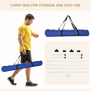 Set di 6 Attrezzi per Agilità Canina, Barre Regolabili in Altezza, Barra Superiore Personalizzabile, Pesi SAP Personalizzati, Borsa da Trasporto Bianca in PE - Product Image 6