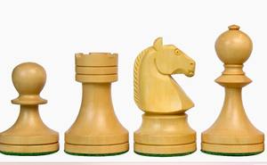 Piezas de ajedrez de la era soviética rusa reproducidas, en madera de fresno verde y boj, Rey de 3.7 pulgadas, al mejor precio. - Product Image 2