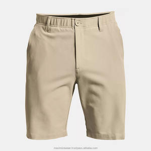 Shorts de sport pour hommes avec logo personnalisé, service OEM, séchage rapide, évacuation de l'humidité, entraînement décontracté, couleur unie, respirant, polyester, mi-longueur, golf - Product Image 4