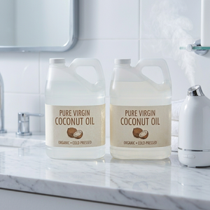 Huile de noix de coco vierge pressée à froid, pure et naturelle, de qualité alimentaire biologique, pour la cuisine, les soins de la peau, les soins capillaires et les massages - Product Image 4