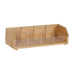 <b>Small</b> Bamboo Tea Bag Organizer Storage Holder for Tea Bags Wood Tea <b>Box</b> Containers Tea Rack Teabag Station Stand for Cabinet - Product Image 3