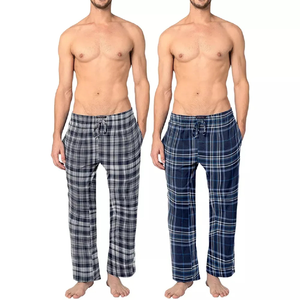 Pantalon de pyjama en flanelle à carreaux pour homme, doux et personnalisé, idéal pour la détente - Vente en gros - Product Image 2