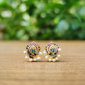 Peacock Fashion Stud Earrings - Product Image 3