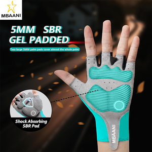 Gants de cyclisme, gants de vélo antidérapants rembourrés de 5 mm pour hommes et femmes, absorbant les chocs, respirants pour l'été, pour le vélo de route et les trajets quotidiens - Product Image 4