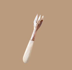 Cuchara de Nácar Hecha a Mano, Precio de Fábrica, Mango Blanco Natural, Concha Marrón, Kit de Utensilios para Servir, Juego de Cubiertos para Comida Fina - Product Image 2