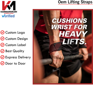Custom Gym Lifting <b>Straps</b> Men Women Wrist Wrap Support Deadlift Training Wholesale Supplier - Product Image 5