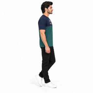 T-shirt décontracté pour homme 100 % coton, coupe ample, respirant, séchage rapide, anti-plis, écologique, 220g, manches courtes, col rond, couleur unie - Product Image 2