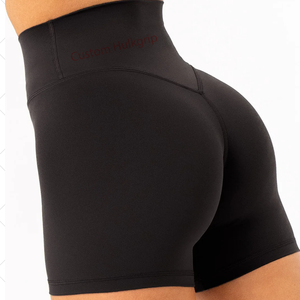 Customized Size High Stretch Sexy Women's XL Yoga <b>Shorts</b> Breathable High Waist <b>Compression</b> Eco-Friendly Quick Dry Sweat-Wicking - Product Image 3