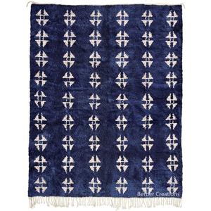 Alfombras de lana y seda anudadas a mano de lujo Alfombras marroquíes tradicionales Alfombras bereberes de Marruecos Alfombras de piso de dormitorio para decoración del hogar - Product Image 3