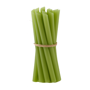 Pailles à boire en paille de riz verte de haute qualité, biodégradables, jetables, haute résistance à l'eau, échantillon gratuit pour les fêtes - Product Image 1