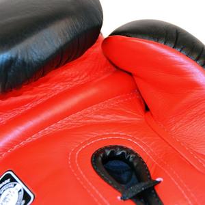 ใหม่น้ำหนักเบาถุงมือ MMA สีดำสีแดงสายรัดปรับระดับได้แบบตะขอหนังแท้กันน้ำการฝึกซ้อมอุปกรณ์ยิมมวยไทย - Product Image 5