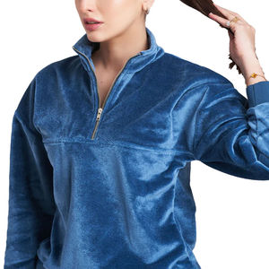 Ensemble de survêtement unisexe en velours de qualité supérieure, veste et pantalon assortis, tissu en peluche doux, couleurs personnalisées, streetwear décontracté de luxe - Product Image 4