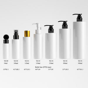 Cap Shampoo Lotion Skincare OEM/ODM Available Empty Custom Color Silk Screen Printing <b>Pump</b>/Flip Top PET Plastic Cylinder <b>Bottles</b> - Product Image 5