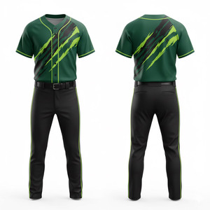 2026 Unisex Baseball Team Kit Digital Print Custom <b>Mesh</b> Breathable Lightweight Pro Quality Wholesale 100% Polyester V-neck - Product Image 3