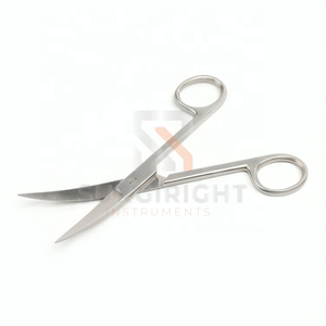 Ciseaux d'opération vétérinaires en acier inoxydable de qualité supérieure, 14 cm (5,5 pouces), aiguisés, courbés, polis manuellement par Blush - Product Image 1