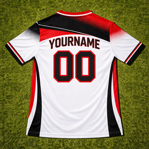 เสื้อฟุตบอลทีมโรงเรียนแบบสั่งทำพิเศษ แห้งเร็ว ระบายอากาศได้ดี ผ้าโพลีเอสเตอร์ 100% ปักชื่อและหมายเลขผู้เล่นตามสั่ง - Product Image 2