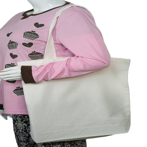 Bolsa de Mano de Algodón Orgánico Reutilizable con Logotipo Personalizado, Asa Larga, Cierre con Cordón, Impresión Serigráfica Reciclable - Product Image 4