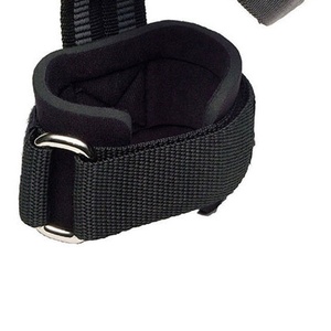 Vêtements de Fitness pour hommes, couleur noir solide, personnalisés, de gymnastique, sangles de levage pour cheville, vente en gros, - Product Image 5