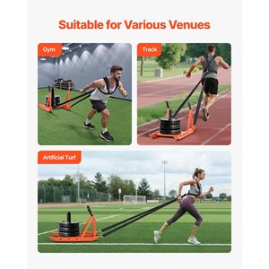 Slitta in Acciaio per Allenamento con Pesi, Attrezzatura Fitness a Carico Variabile che Migliora la Velocità nell'Esercizio Atletico - Product Image 6