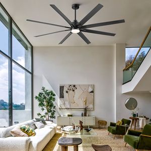 Ventilatore da Soffitto a LED Integrato da 72 Pollici con Motore DC e Telecomando, Colore Nero - Product Image 4