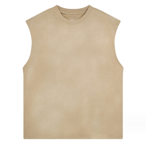 Débardeur de sport unisexe grande taille en coton/bambou respirant, coupe personnalisée, sans manches, style oversize pour musculation - Product Image 2